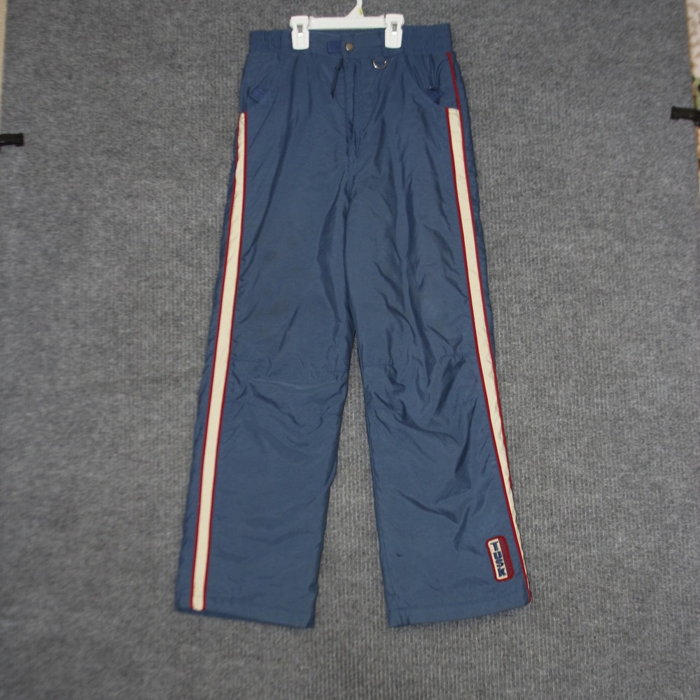 Vintage Tusk Snow Pants Kids L Blue‎ Ski Snowboard Nylon Insulated Nailhead